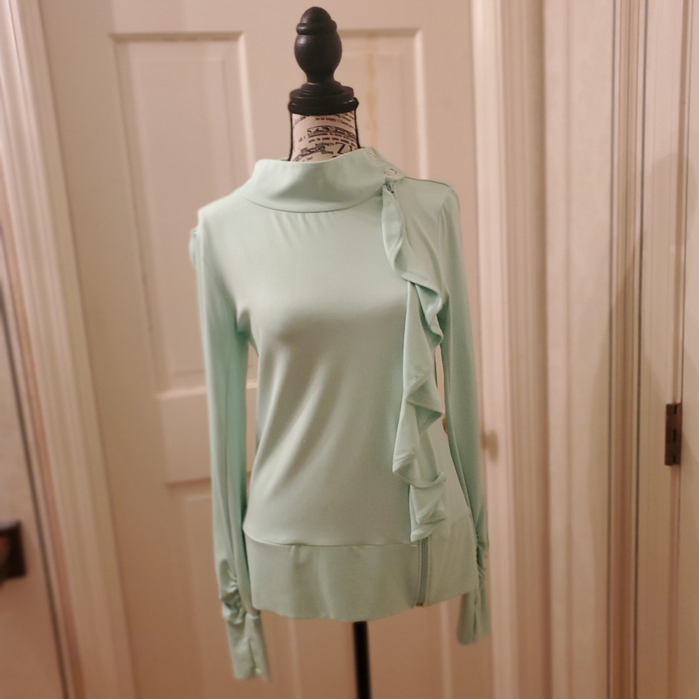 Anthropolgie Athletic Mint Green Top